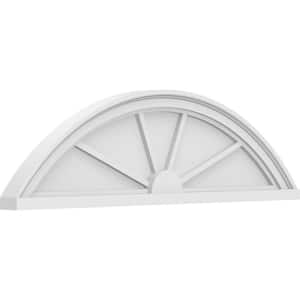 2 in. x 36 in. x 10 in. Segment Arch 4-Spoke Architectural Grade PVC Pediment Moulding