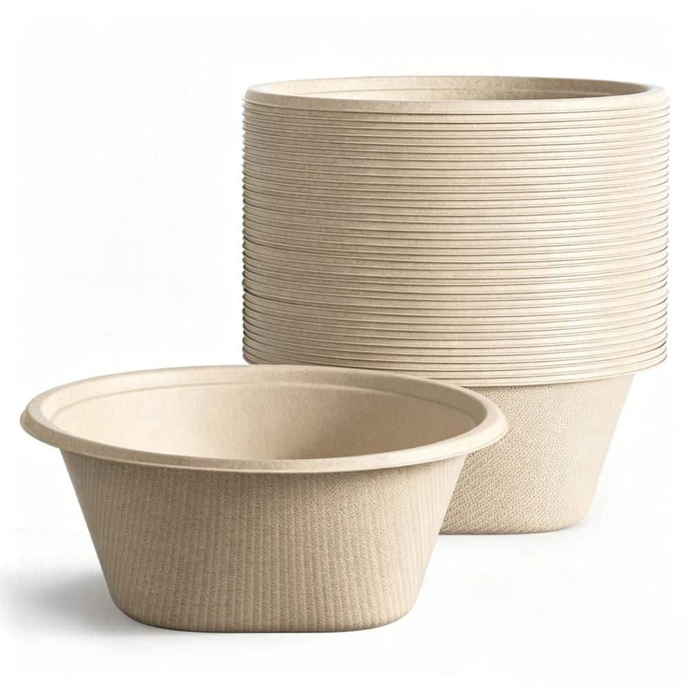 48 oz. Sugarcane and Bamboo Fiber Paper Bowl with Disposable and Microwave Safe for Soup, Salad, Ramen, Popcorn(50-Pack) price history on PriceWatchPro