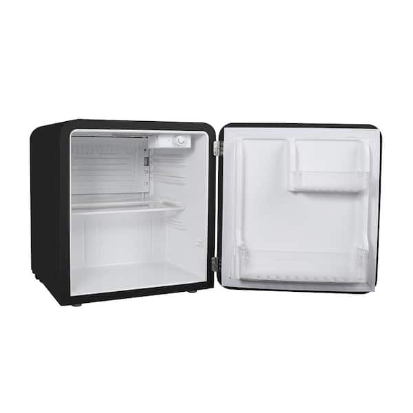 1.7 Cu.Ft Retro Black Mini Fridge w/Freezer Removable Shelves Refrigerator  Home