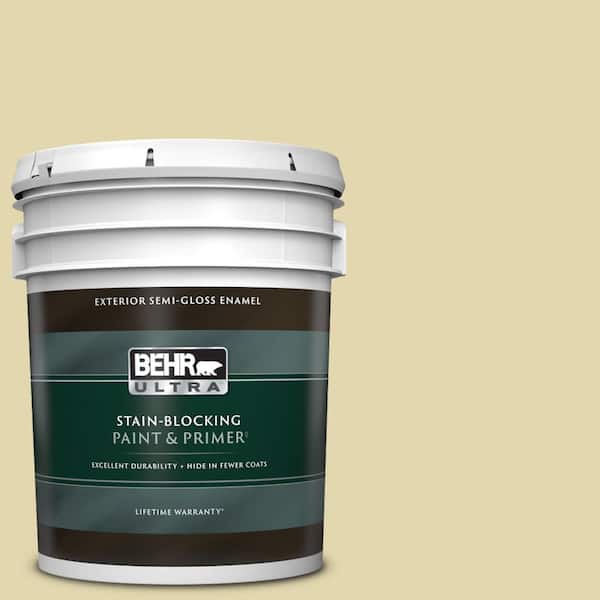 BEHR ULTRA 5 gal. #M310-3 Champagne Cocktail Semi-Gloss Enamel Exterior Paint & Primer