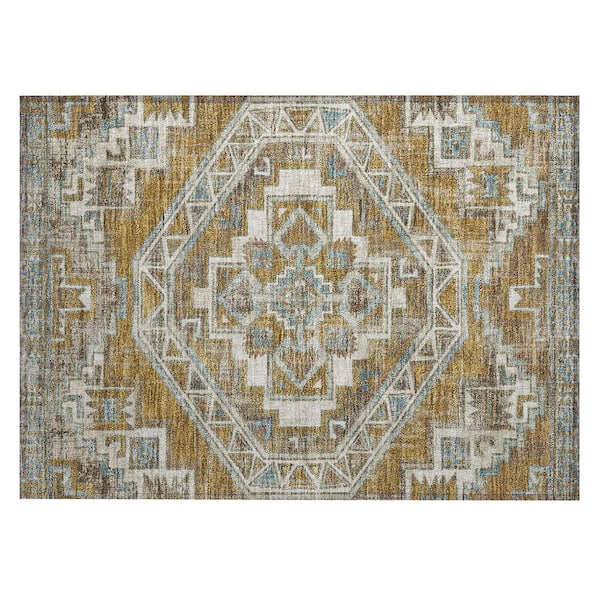 Chantille Machine Washable Indoor/Outdoor Abstract ACN2794 Walnut 2 ft. x 3 ft. Accent Rug