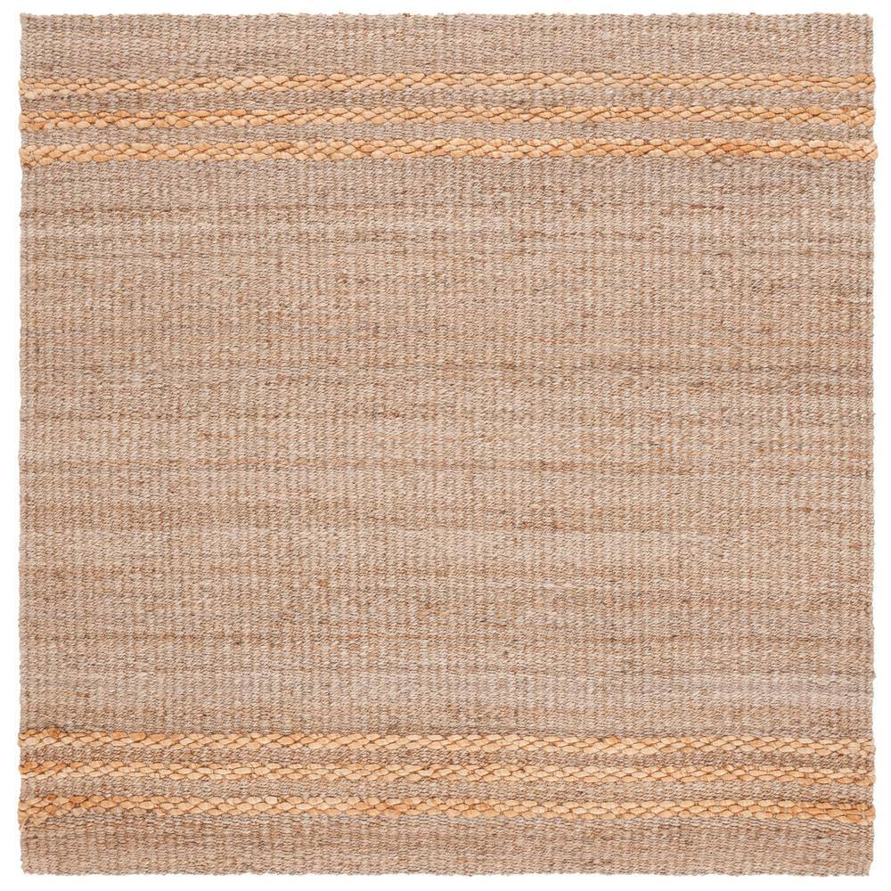 Natural Fiber Beige 6 ft. x 6 ft. Woven Border Square Area Rug price history on PriceWatchPro
