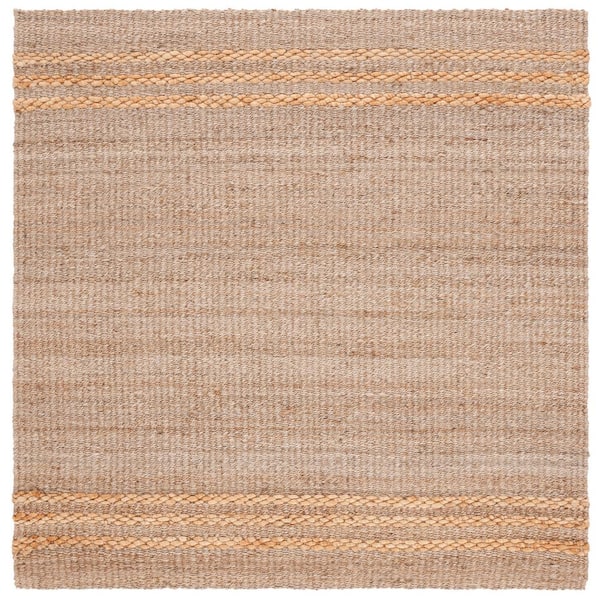SAFAVIEH Natural Fiber Beige 6 ft. x 6 ft. Woven Border Square Area Rug