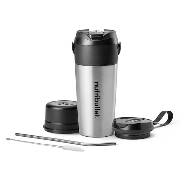 Flip 20 Oz. Single Speed Stainless Steel Portable Blender with Handle