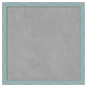 Sky Blue Rustic 26 in. x 26 in. Framed Magnetic Board