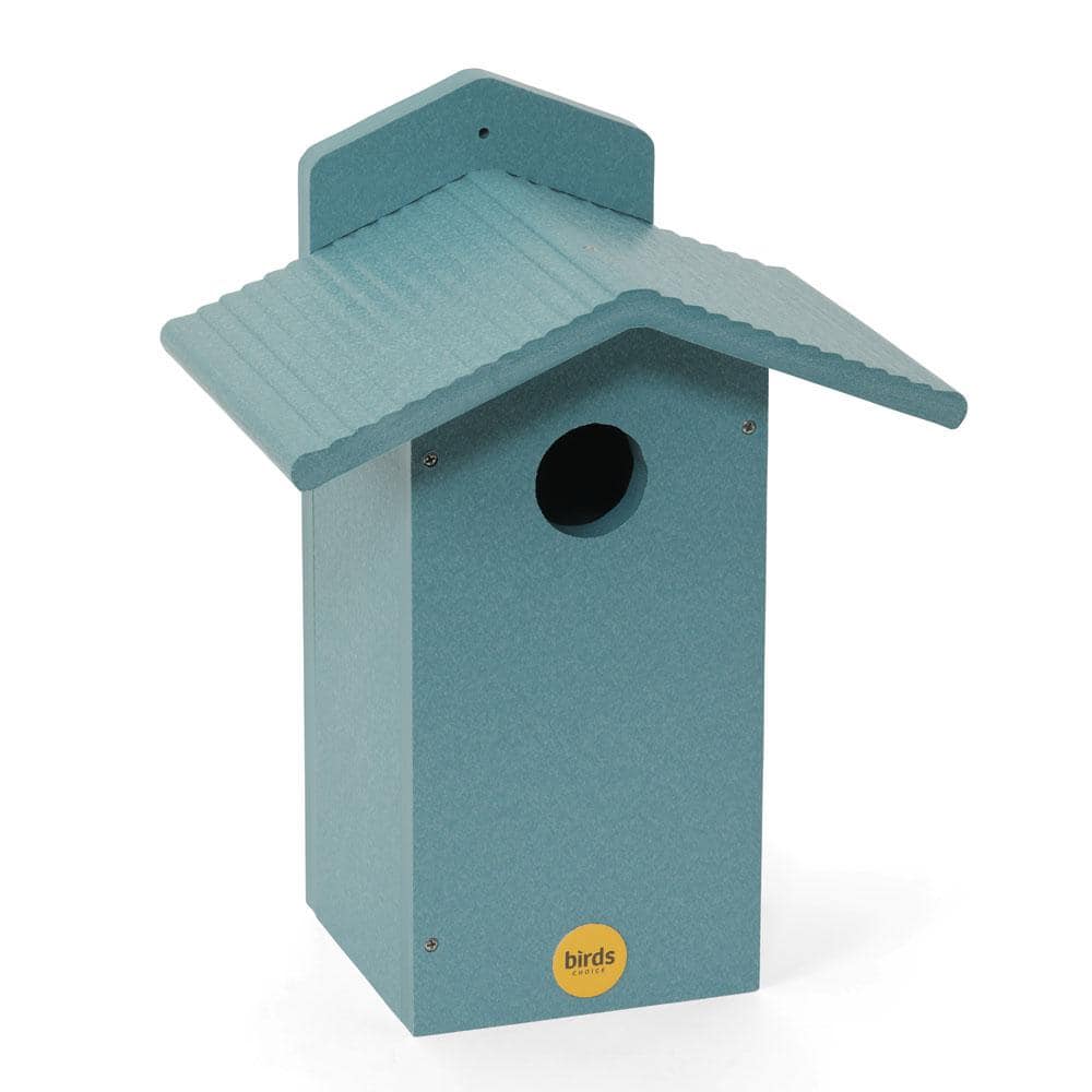 Lake Blue Recycled Poly-Lumber Hanging Bluebird House