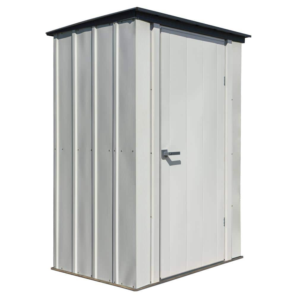 Small Gray Metal Vertical Storage Shed Kit