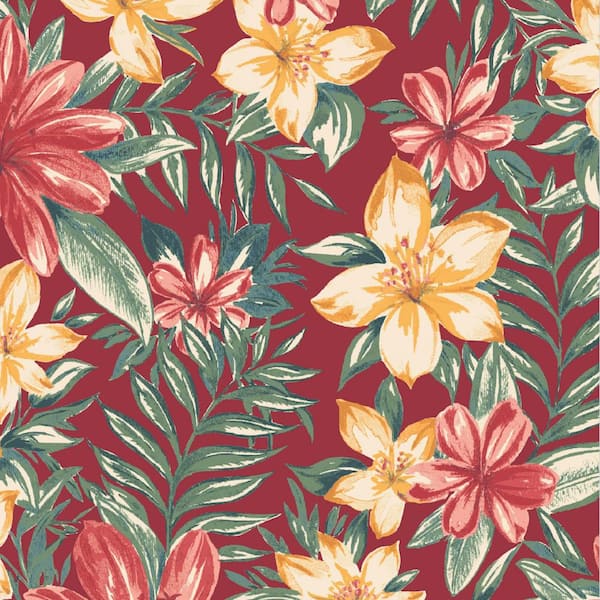 20 in. x 18 in. Ruby Clarissa Rectangle Outdoor Seat Cushion (2-Pack)