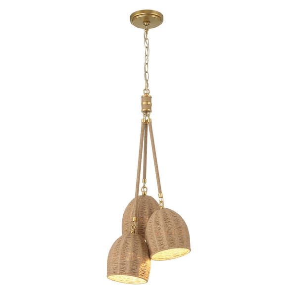 Crystorama 00633779095832, Jace 3-Light Soft Gold Pendant-Light