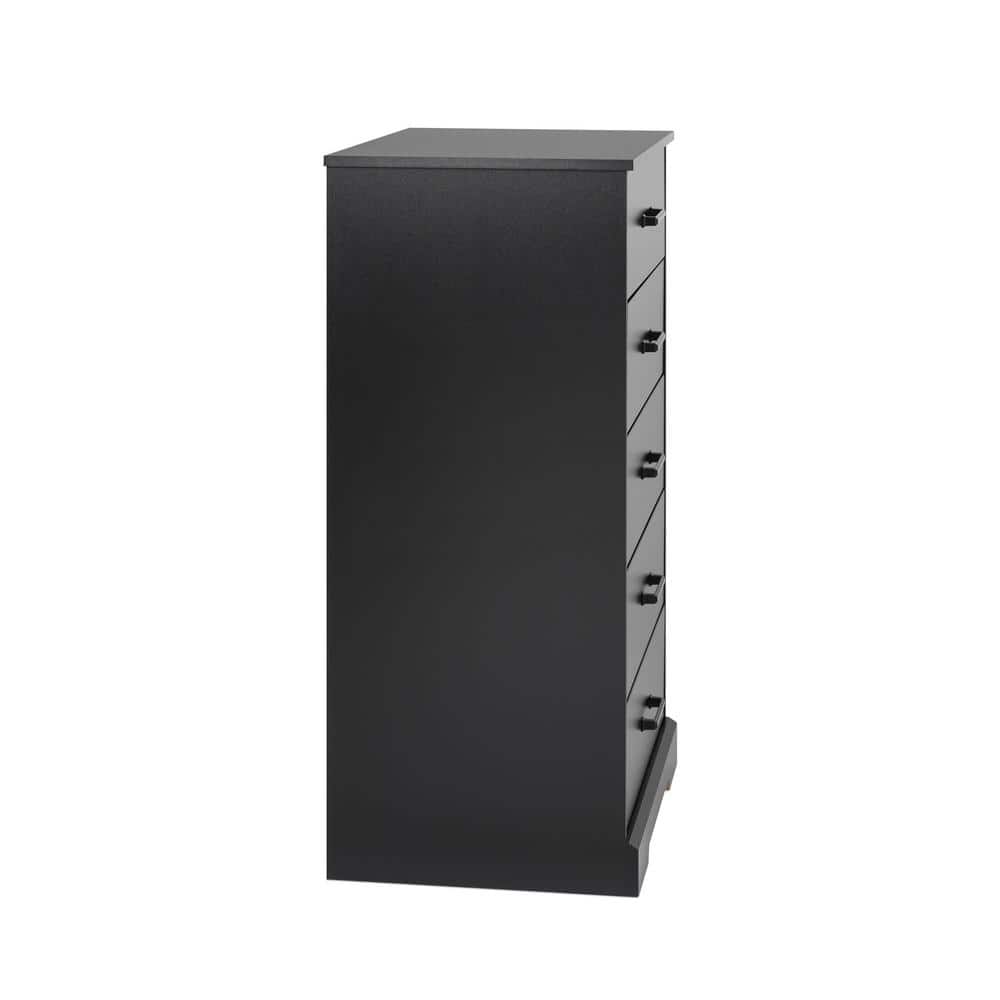 Black Farmhouse Vertical 5-Drawer Dresser