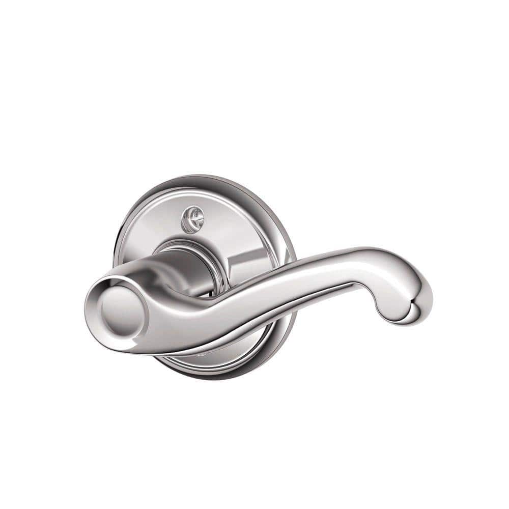 Schlage Flair Bright Chrome Right Handed Dummy Door Handle F170 FLA 625 RH The Home Depot
