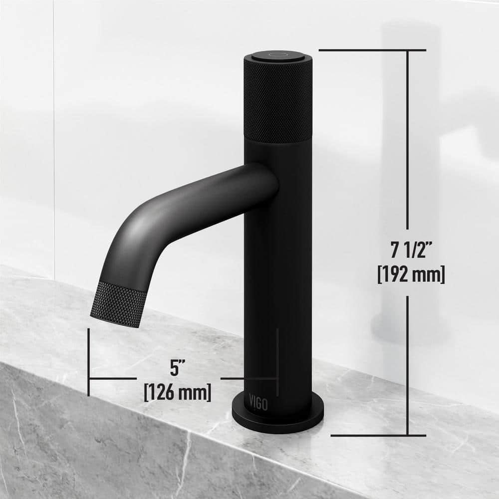 Apollo 7.5'' High-Arc Matte Black Nickel Bathroom Faucet