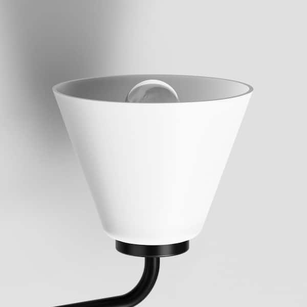 Briignite 7 In. 3-Pack Frosted White Glass Conical Shades for Soft, Ambient Lighting