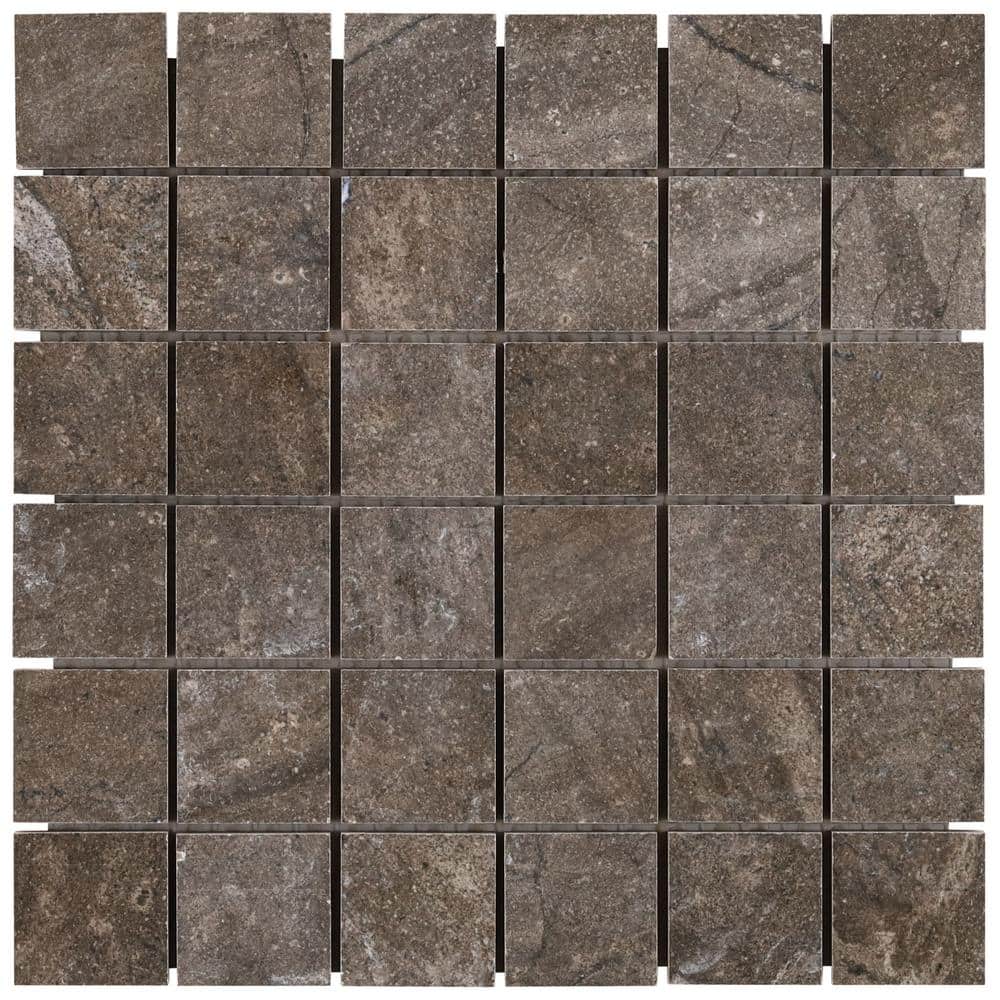 Earth Brown Matte Porcelain Mosaic Tile for Indoor and Outdoor Use