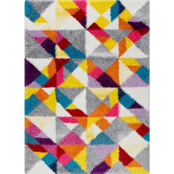 nuLOOM Deedee Mosaic Shag Multi 8 ft. x 10 ft. Area Rug
