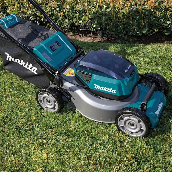 Makita in. 18-Volt X2 (36-Volt) LXT Lithium-Ion Cordless Walk Behind Self Propelled Lawn Mower Kit with 4 Batteries (5.0 Ah) XML06PT1 - The Home Depot