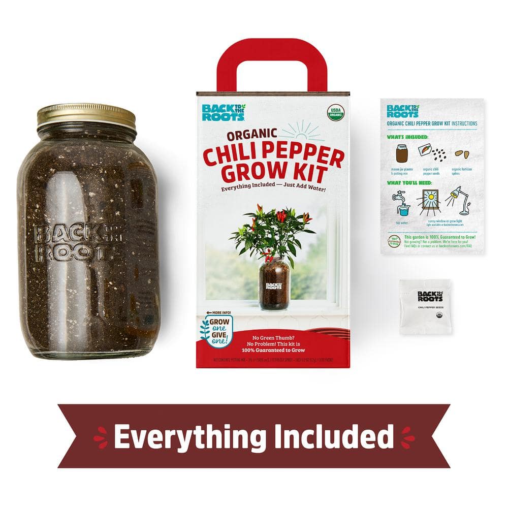 Back to the Roots Organic Self-Watering Chili Pepper Grow Kit