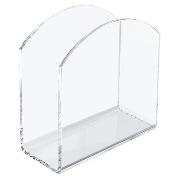 Acrylic Series Tabletop Mount Clear Napkin Tissue Holder U Shaped Space Saving Organizer for Kitchen Bar (2-Pack)