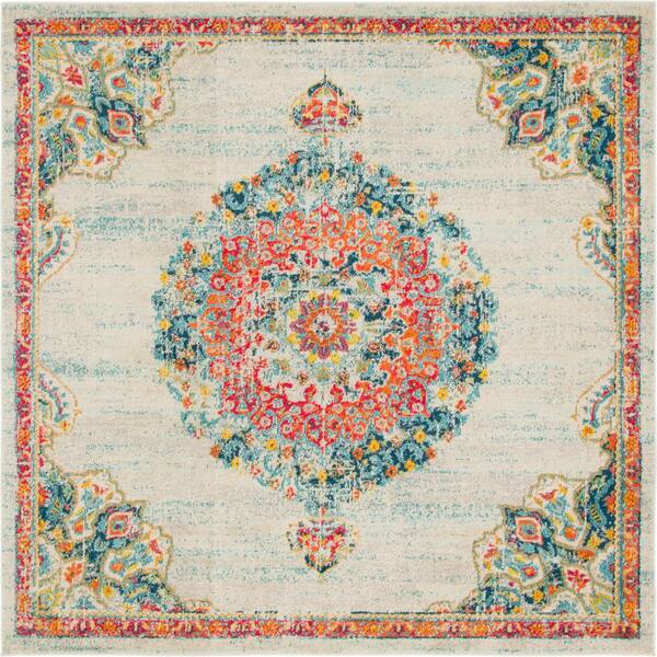 Unique Loom Penrose Alexis Ivory 8 ft. x 8 ft. Square Rug