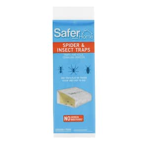 Safer Home Indoor Easy-to-Use Non-Toxic Sticky Glue Traps for Spider, Ants, Roaches, and Other Insects (4 Traps)