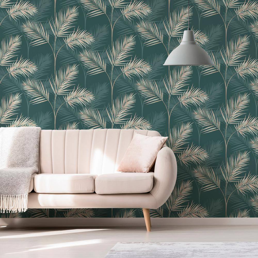 Evergreen Botanical Matte Finish Unpasted Wallpaper Roll