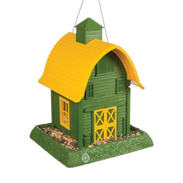 Wild Bird 5 lb. Plastic Barn Hopper Bird Feeder 4-Ports