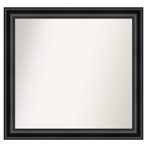 Amanti Art Grand Black 39.75 in. W x 37.75 in. H Custom Non-Beveled Recycled Polystyrene Framed Bathroom Vanity Wall Mirror