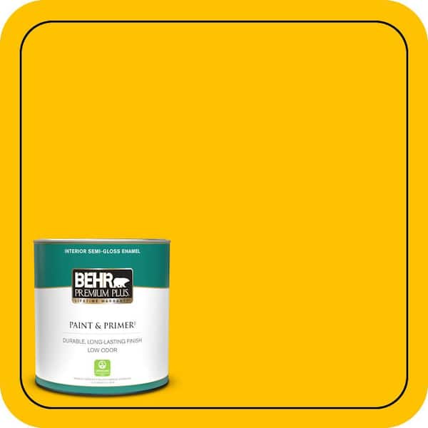 BEHR PREMIUM PLUS 1 qt. #360B-7 Center Stage Semi-Gloss Enamel Low Odor Interior Paint & Primer