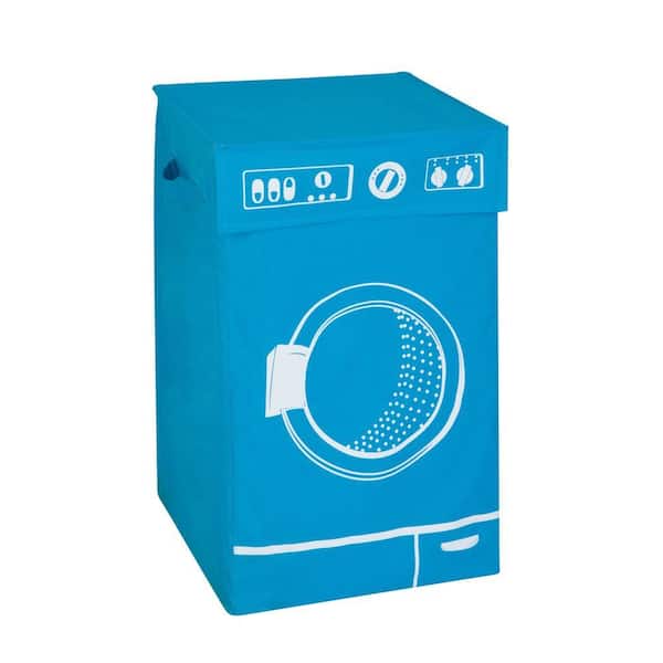 Honey-Can-Do Washing Machine Graphic Hamper in Blue