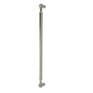 18 in. Center-to-Center Beaded Refrigerator Pull in Polished Nickel