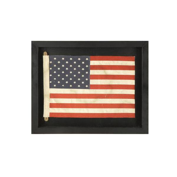 3R Studios 16-3/4 in. L x 13-1/4 in. H MDF Framed Fabric USA Flag