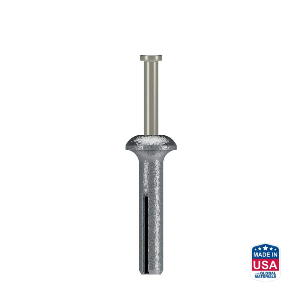 Simpson Strong-Tie Zinc Nailon 1/4 in. x 1-1/4 in. Stainless-Steel Pin  Drive Anchor (100-Pack) ZN25114SS - The Home Depot