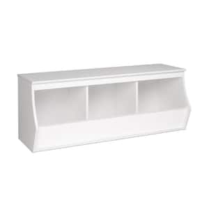 Badger Basket 37 in. H x 36.5 in. W x 15.75 in. D White MDF 11-Cube  Organizer 98870 - The Home Depot