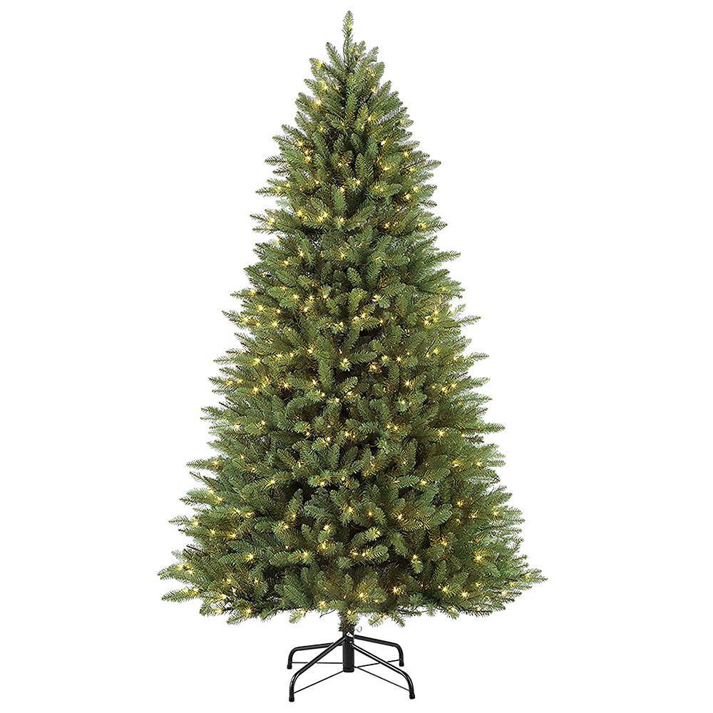 7.5 ft Pre-Lit Green Fraser Fir Artificial Christmas Tree with Clear Lights