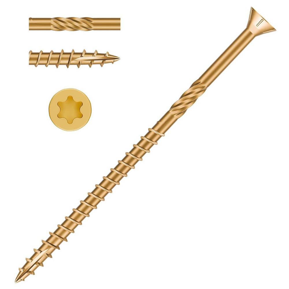 Heavy Duty Tan Rust Resistant Epoxy Coated 4 in. Deck Screws (100-Pack) for Outdoor Use and Fence price history on PriceWatchPro