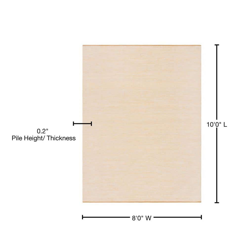 Montauk Gold 8' x 10' Handmade Cotton Flat Woven Rug