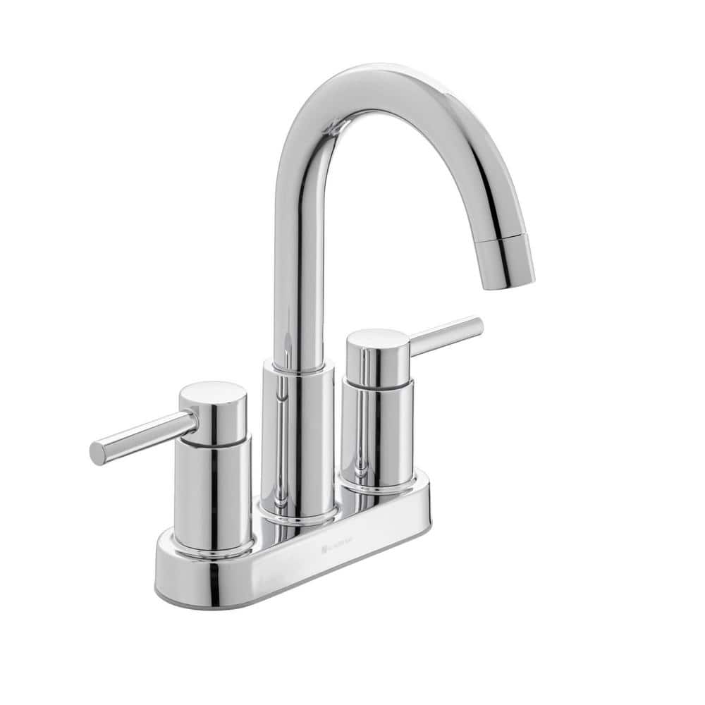 Glacier Bay Dorind 4 in. Centerset 2-Handle High-Arc Bathroom Faucet in Chrome, Grey
