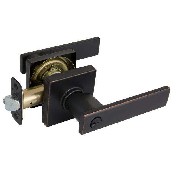 Defiant Westwood Aged Bronze Keyed Entry Door Handle with Square
