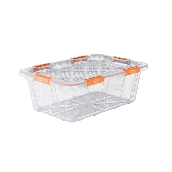 14-Gal. Clear Defender Weatherproof Storage Tote
