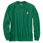 Men's Medium North Woods Heather Cotton/Polyester Loose Fit Heavyweight Long-Sleeve Pocket T-Shirt