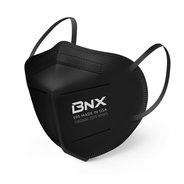 BNX Black Protective Earloop KN95 Mask Disposable Particulate Mask (50Pack) BNKN95E95BLACK50PP
