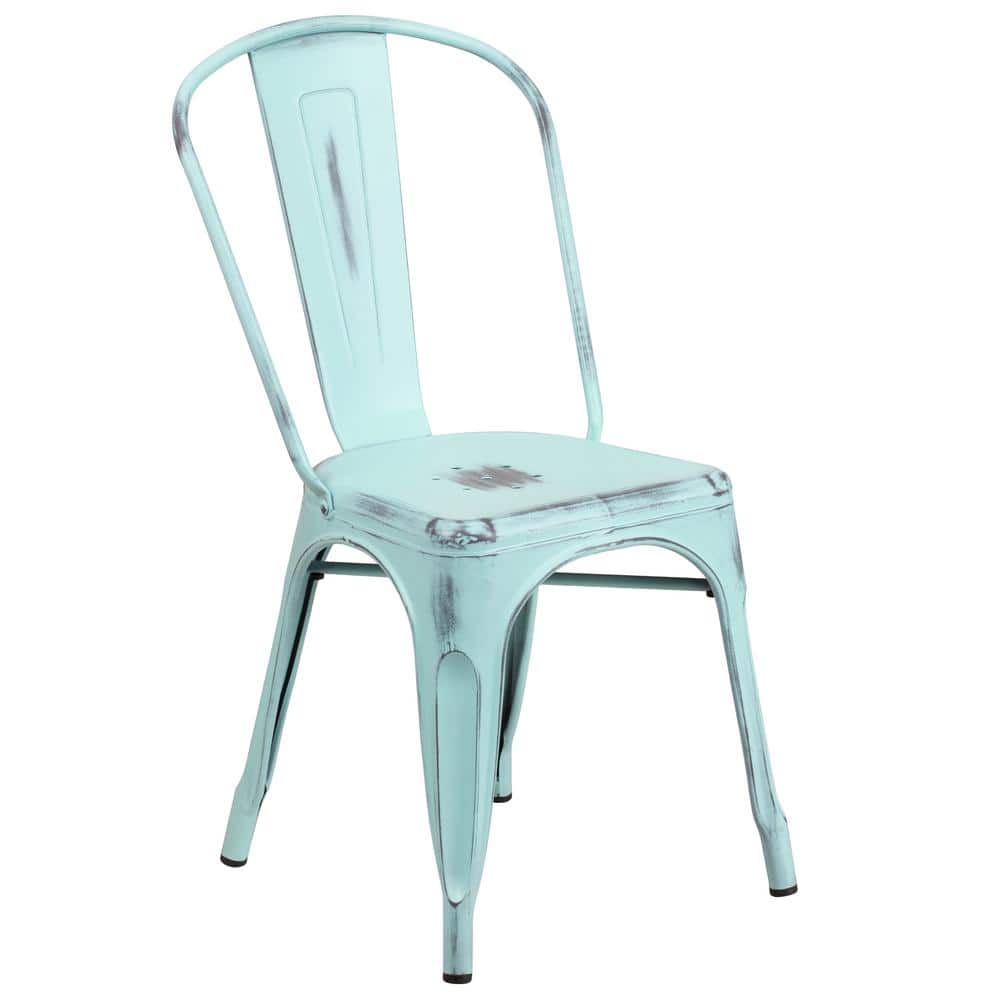 Metal Outdoor Dining Chair in Green-Blue price history on PriceWatchPro