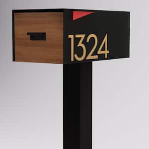 Large Malone Malone Post Mounted Mailbox with Sublimated Wood Door