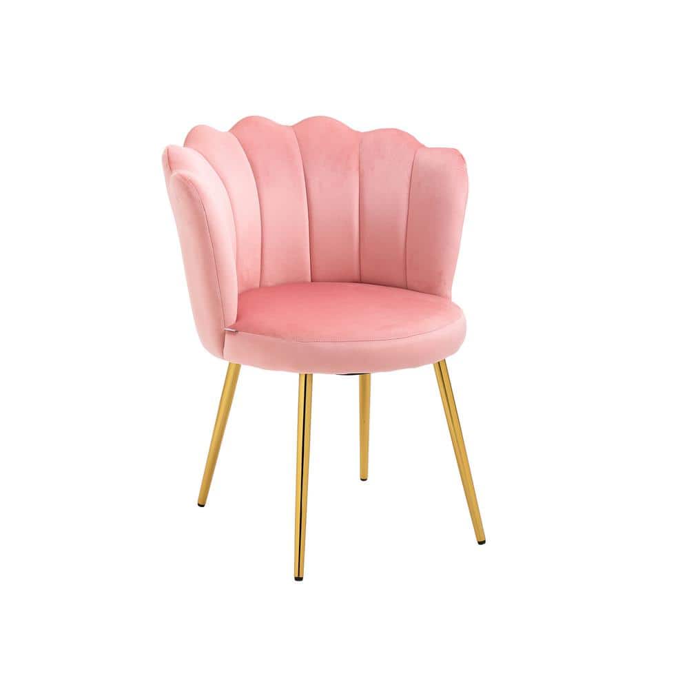 Pink Modern Polyester Upholstery Dining Chairs