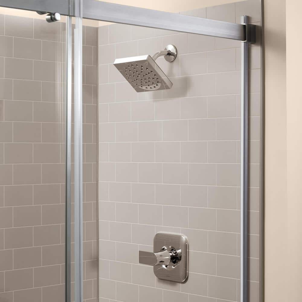 Moen Genta Chrome Square Wall Mounted Tub and Shower Faucet