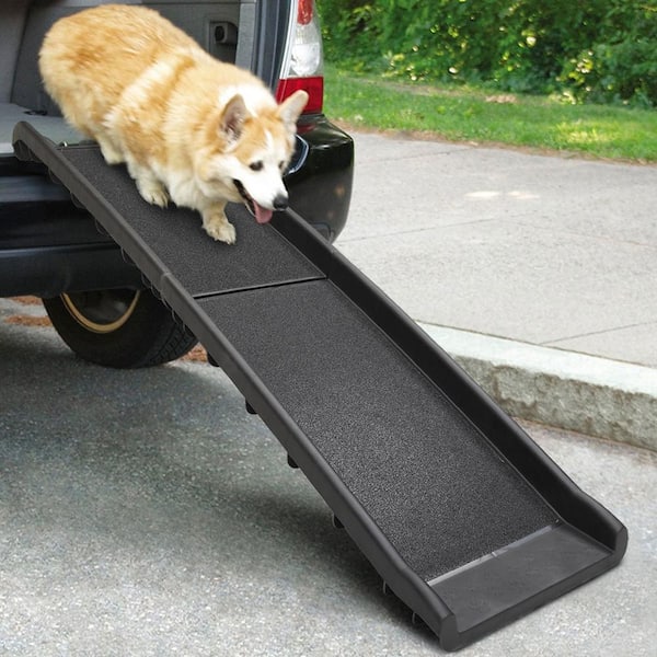 Dog Ramp Black Portable Foldable Pet Ramp Climbing Ladder