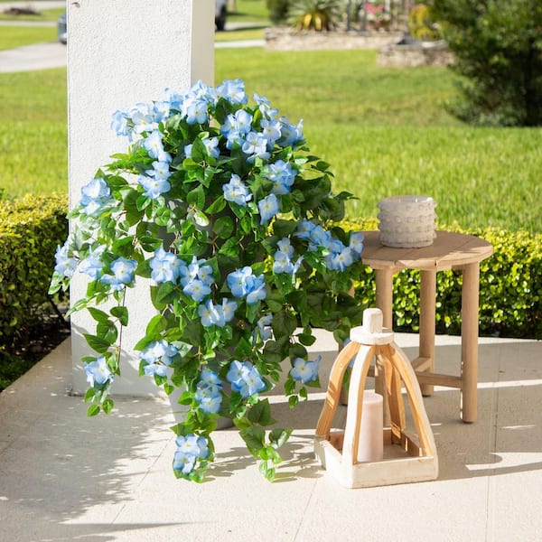 Nearly Natural 41in. Blue UV Resistant Artificial Hydrangea