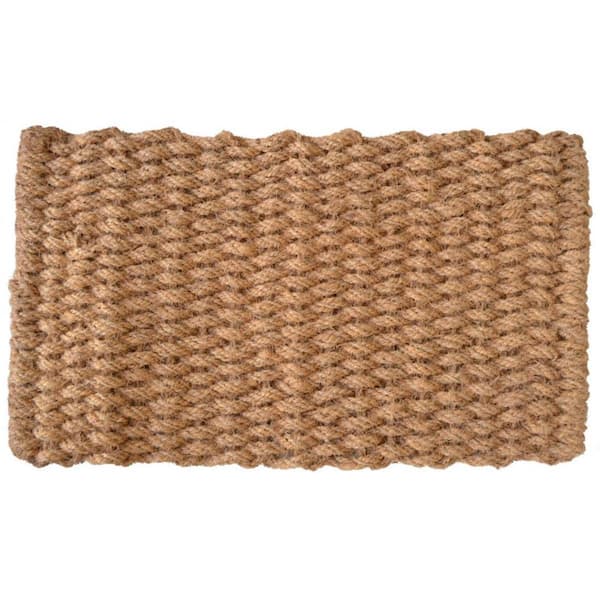 Brown 30 in. x 18 in. Coir Non-Slip Indoor/Outdoor Door Mat