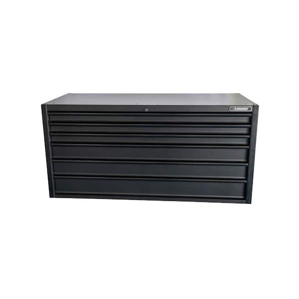 HD 62 in. Wide x 24 in Deep Modular 6-Drawer Top Chest, Matte Black