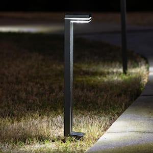 Sentry Black Modern 60 Lumens Solar Outdoor White LED Landscape Garden Pathway Light with 2 Mounting Options (2-Pack)